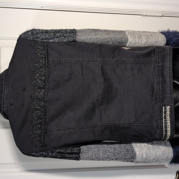 Desigual Jean Jacket Mixed Media Embellished Size 36 Eur (xs-sm) - Picture 6 of 12